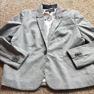 NWT Banana Republic Factort grey blazer size 12P